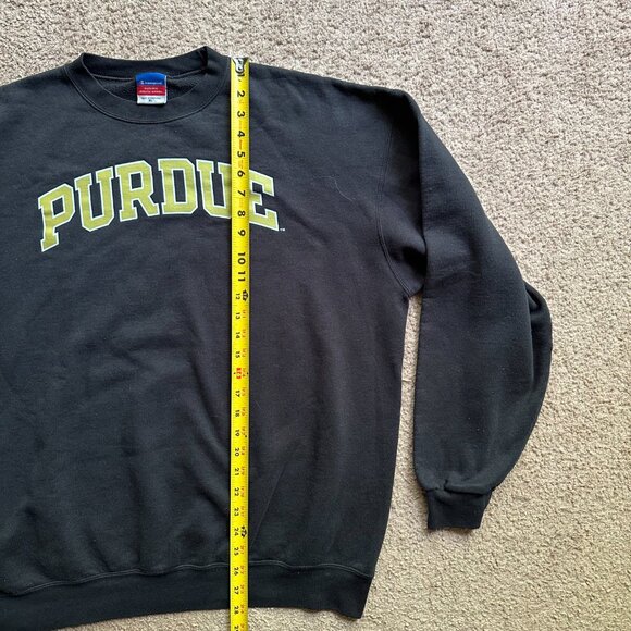 Purdue Sweater Mens XL Crewneck Pullover Black Champion Long Sleeve - Picture 8 of 10